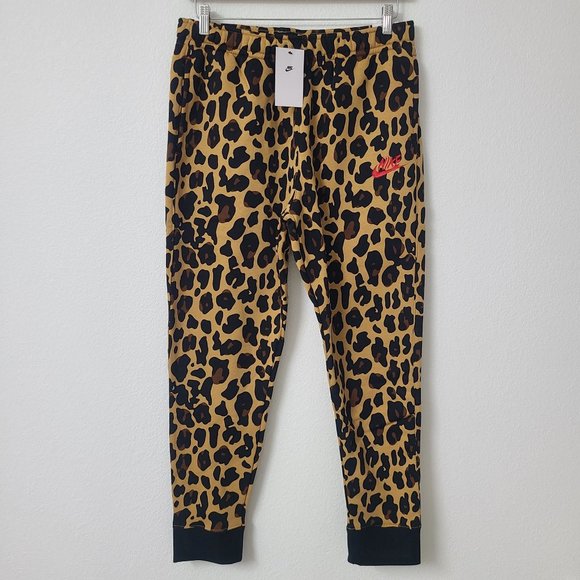 Nike Sportswear Leopard Tapered Club Fleece Sweatpants FB9046-722 Size L - Picture 1 of 5